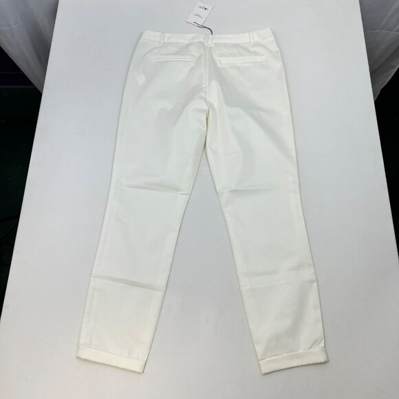 G2000 Woman Skinny Capri Pants Cuffed Off White Size 38 Waist New - Picture 6 of 9